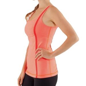 Lululemon Women’s Wholehearted Tonka Stripe Flare Tank Top Sz 6 Great Condition